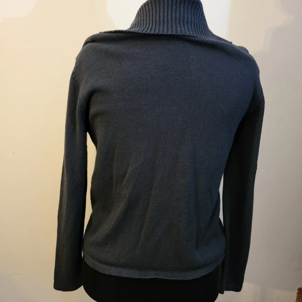 Tiara International Vintage Embroidered Zip Up Sweater Size M - Picture 3 of 7